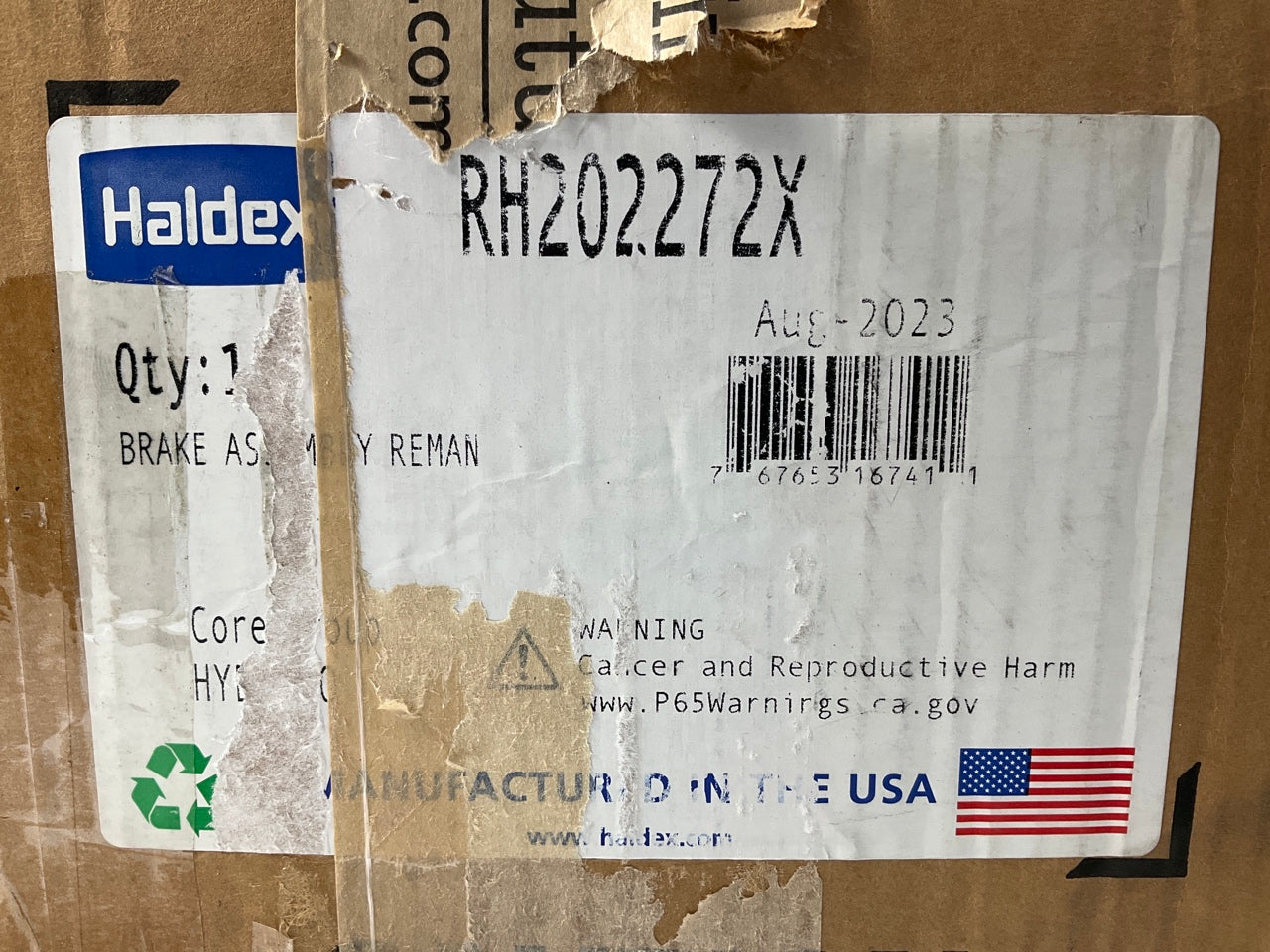 REMAN Haldex RH202272X Lucas Girling (Ford) Left Drum Brake Backing Plate 15''x7''