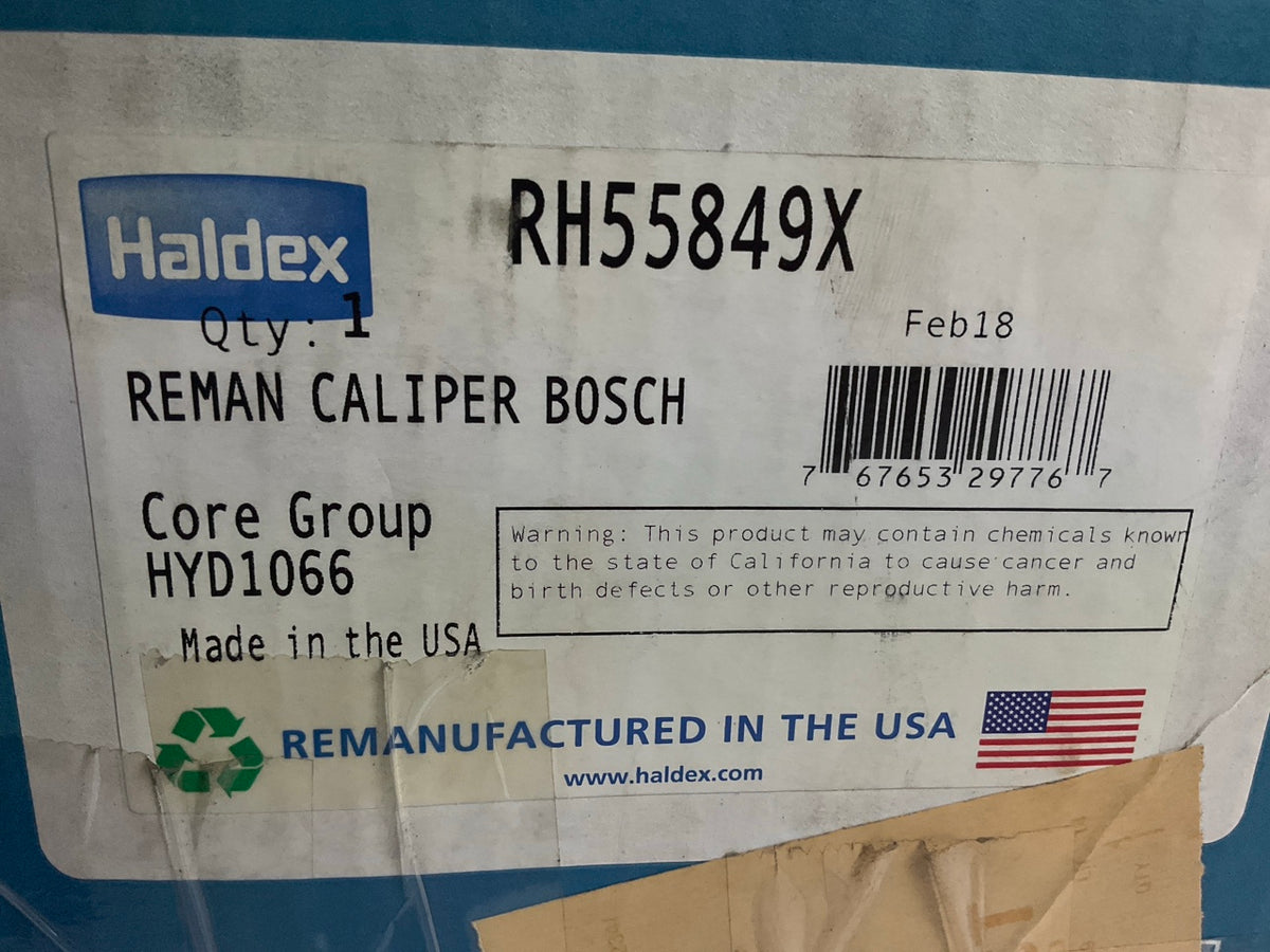 REMAN. Haldex RH55849X Dual Piston 66mm 4153269 Brake Caliper For Navistar