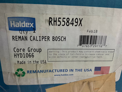 REMAN. Haldex RH55849X Dual Piston 66mm 4153269 Brake Caliper For Navistar