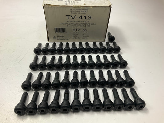 (Box Of 49) - Haltec TR413 Rubber Snap In Tire Valve Stems