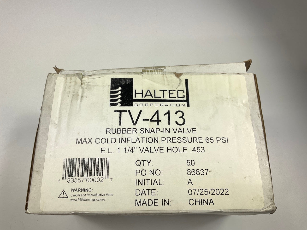 (99) Pcs - Haltec TR413 Rubber Snap In Tire Valve Stems