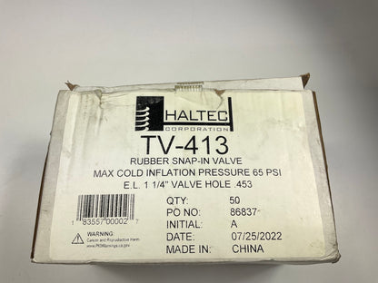 (99) Pcs - Haltec TR413 Rubber Snap In Tire Valve Stems