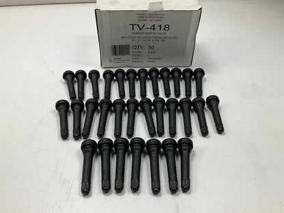 (32) Haltec TV418 Tire Valve Stems Snap-In, Rubber Sleeve, 0.453'' Valve Hole