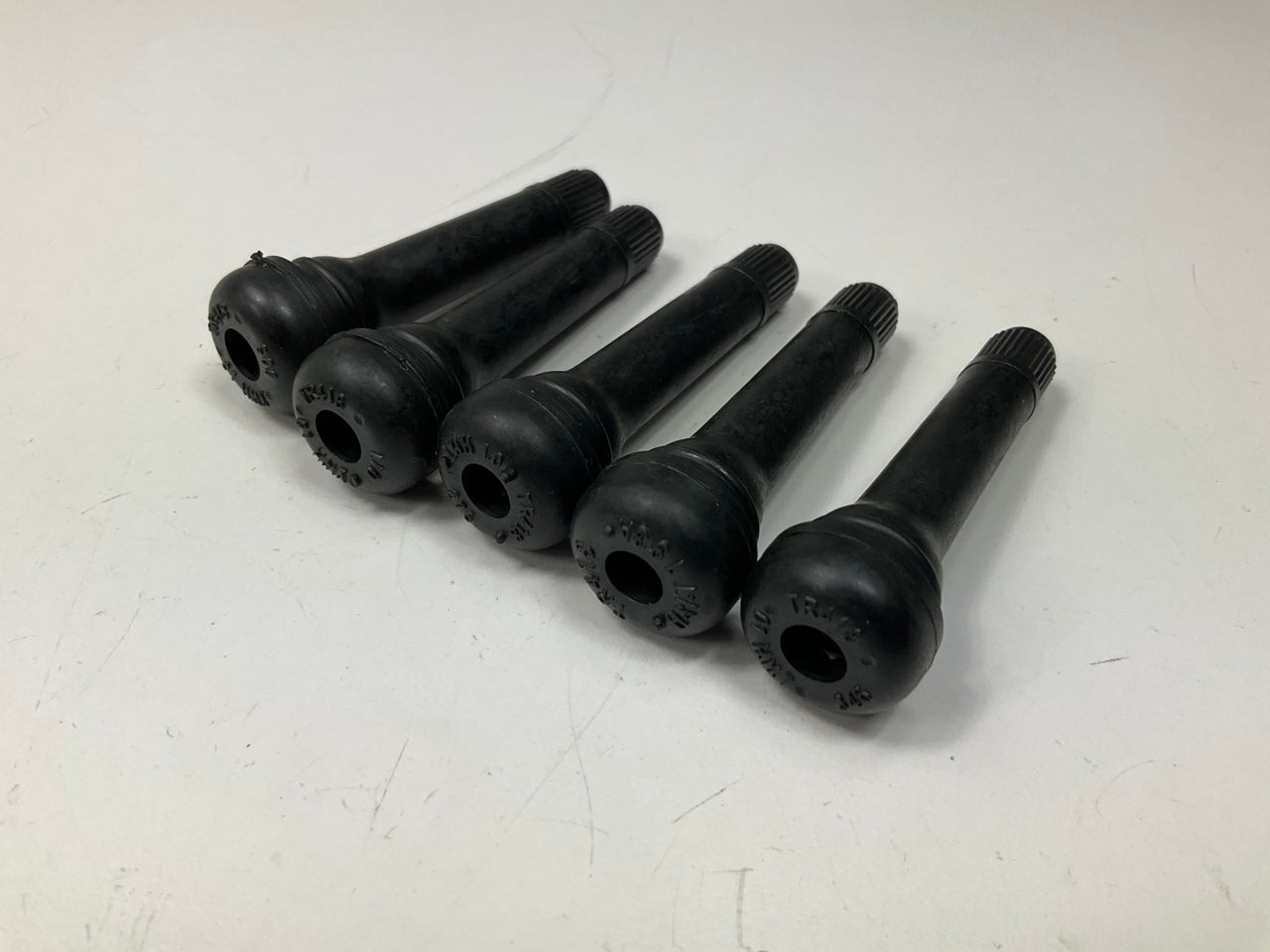 (50) Haltec TV418 Tire Valve Stems Snap-In, Rubber Sleeve, 0.453'' Valve Hole