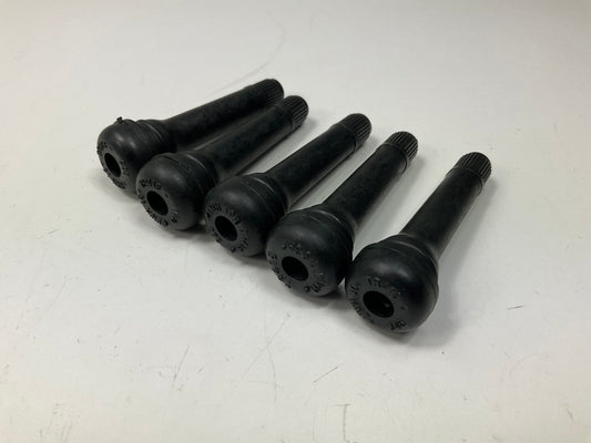 (50) Haltec TV418 Tire Valve Stems Snap-In, Rubber Sleeve, 0.453'' Valve Hole
