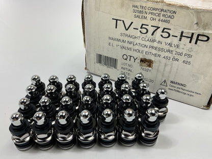 29 PACK Haltec TR575HP Low Profile Chrome Tire Valve Stems TV-575-HP .625'' Hole