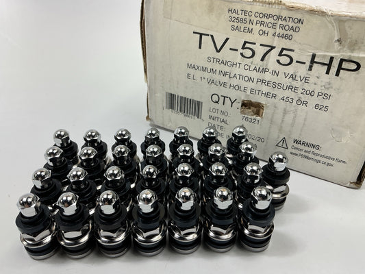 29 PACK Haltec TR575HP Low Profile Chrome Tire Valve Stems TV-575-HP .625'' Hole