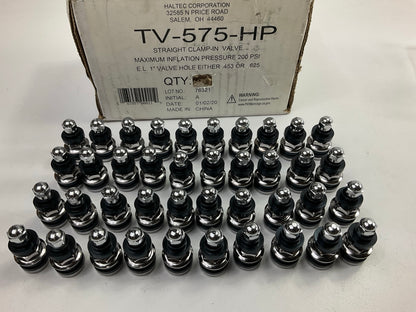 40 PACK Haltec TR575HP Low Profile Chrome Tire Valve Stems TV-575-HP .625'' Hole