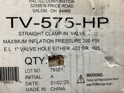 40 PACK Haltec TR575HP Low Profile Chrome Tire Valve Stems TV-575-HP .625'' Hole