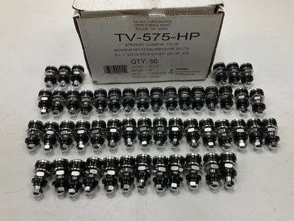 50 PACK Haltec TR575HP Low Profile Chrome Tire Valve Stems TV-575-HP .625'' Hole