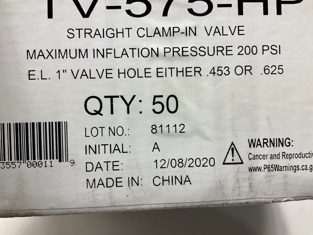 50 PACK Haltec TR575HP Low Profile Chrome Tire Valve Stems TV-575-HP .625'' Hole