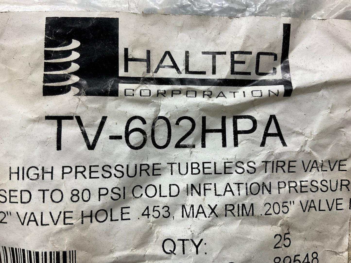 (157) PACK - Haltec TV-602-HPA High Pressure Tire Valve, 2 Inch