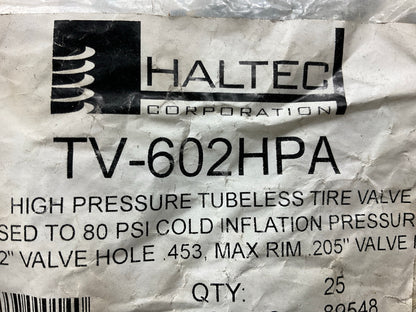 (157) PACK - Haltec TV-602-HPA High Pressure Tire Valve, 2 Inch