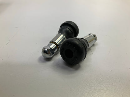 (46) HALTEC TV-413 CH Tire Valve Stem Snap In, Chrome Sleeve, 0.453'' Valve Hole