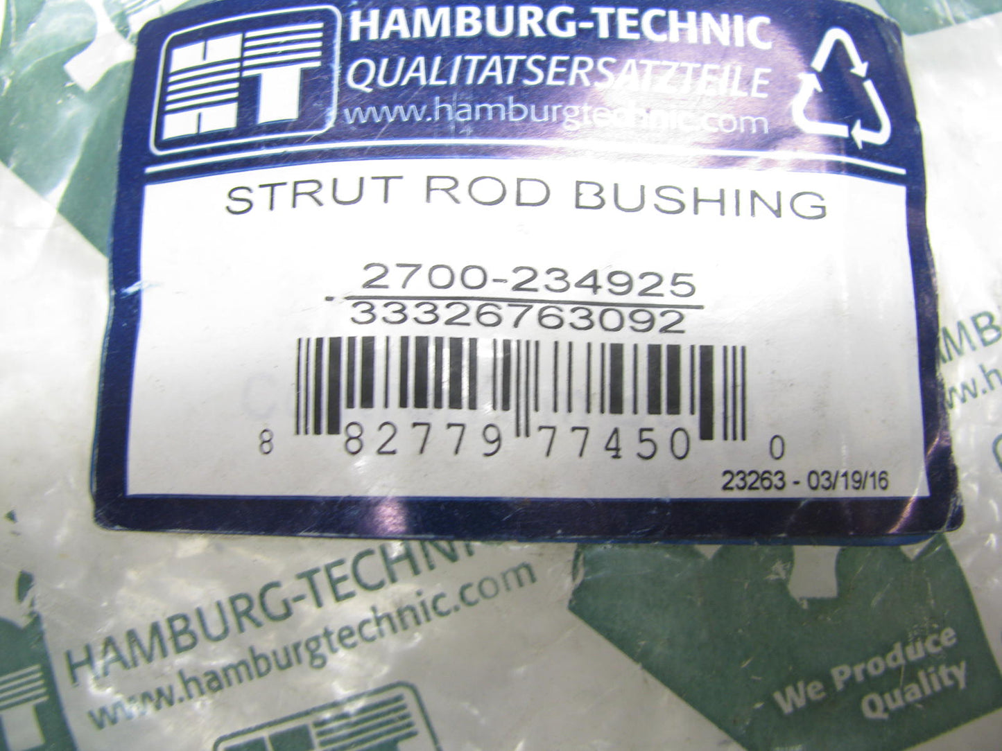Hamburg-technic 2700-234925 Suspension Strut Rod Bushing - Rear Lower