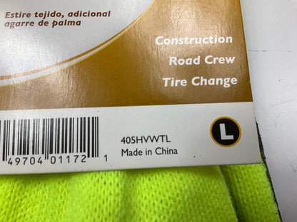 Pack Of 6 - Large Hand Master 405HVWTL Yellow / Black Rubber Coated Work Gloves
