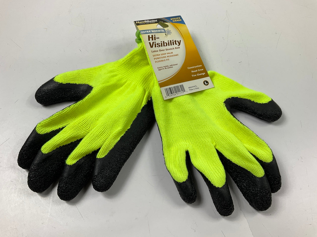Hand Master 405HVWTL Hi-Visibility Utility Grade Work Gloves, Extra Warmth - LG