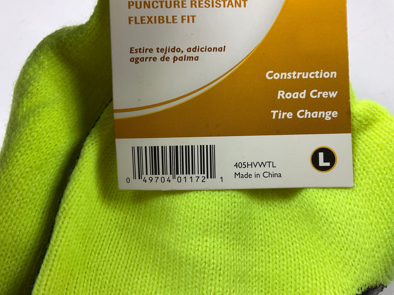 Hand Master 405HVWTL Hi-Visibility Utility Grade Work Gloves, Extra Warmth - LG