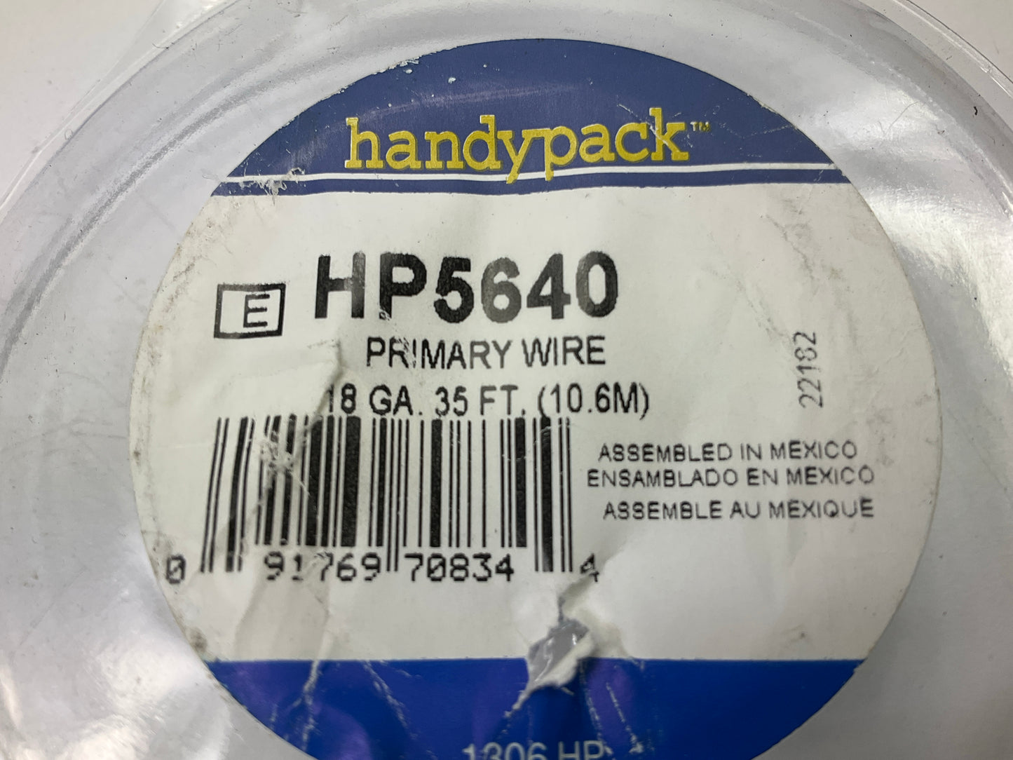 Handypack HP5640 Primary Power Wire - 18 Gauge, 35 Feet, White