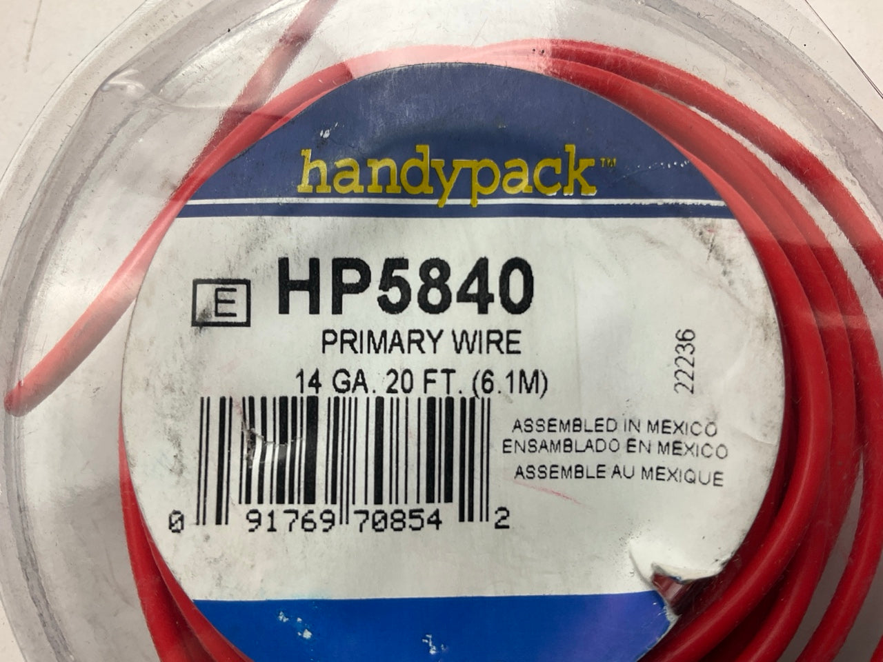 Handypack HP5840 Automotive Primary Wire - 14 Gauge, 20 Feet, Red