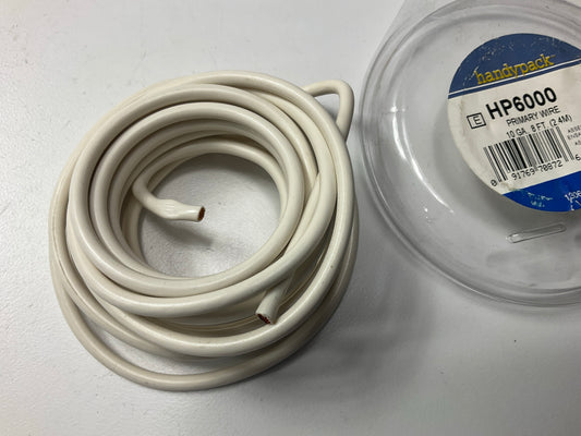 Handypack HP6000 Primary Power Wire 10 Gauge, 8 Feet, White