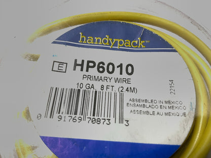 Handypack HP6010 Primary Automotive Wire, 10 Gauge, Yellow, 8 Feet