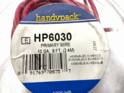 Handypack HP6030 Primary Wire (Power) 10 Gauge, 8 Feet, RED
