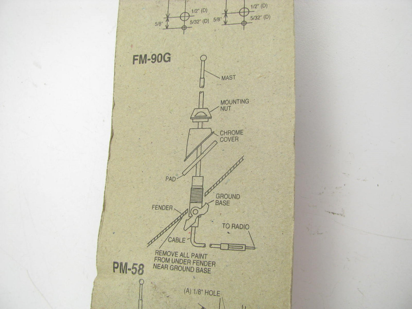 Harada FM-90G 3-section Antenna Mast - 1973-1981 Chevy Pickup