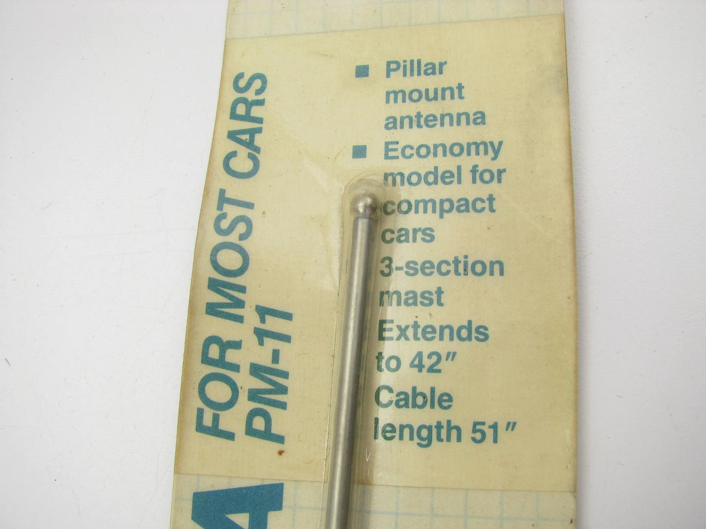 Harada PM-11 Universal Pillar Mounted Antenna - 3 Section Mast Extends To 42''