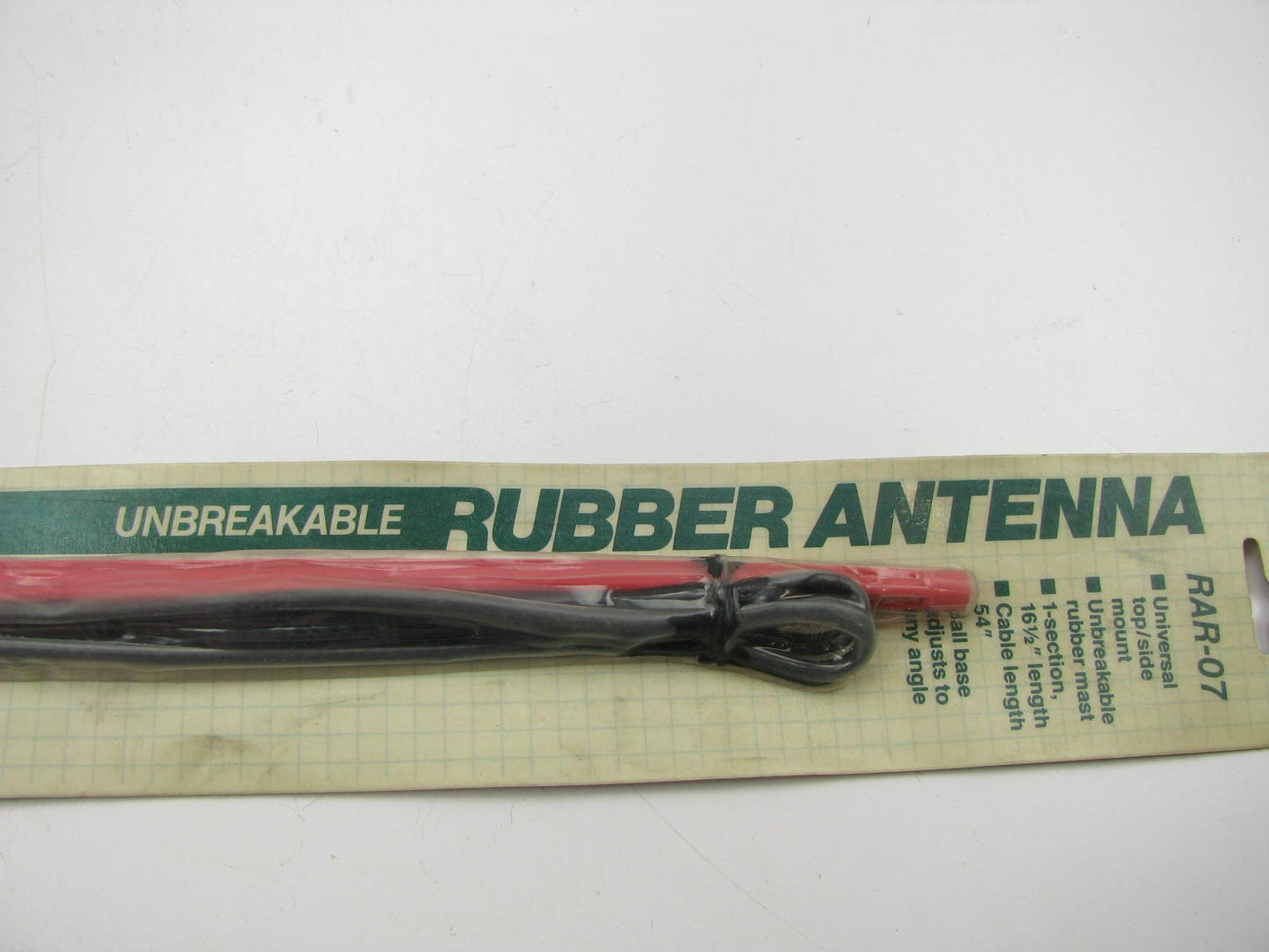 Harada RAR-07 Universal Rubber Antenna - 1 Section Mast 16.5'' Cable Length 54''