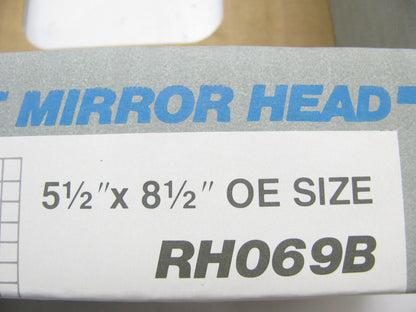 Harada RH069B Replacement 5-1/2'' X 8-1/2'' Mirror Head, Black