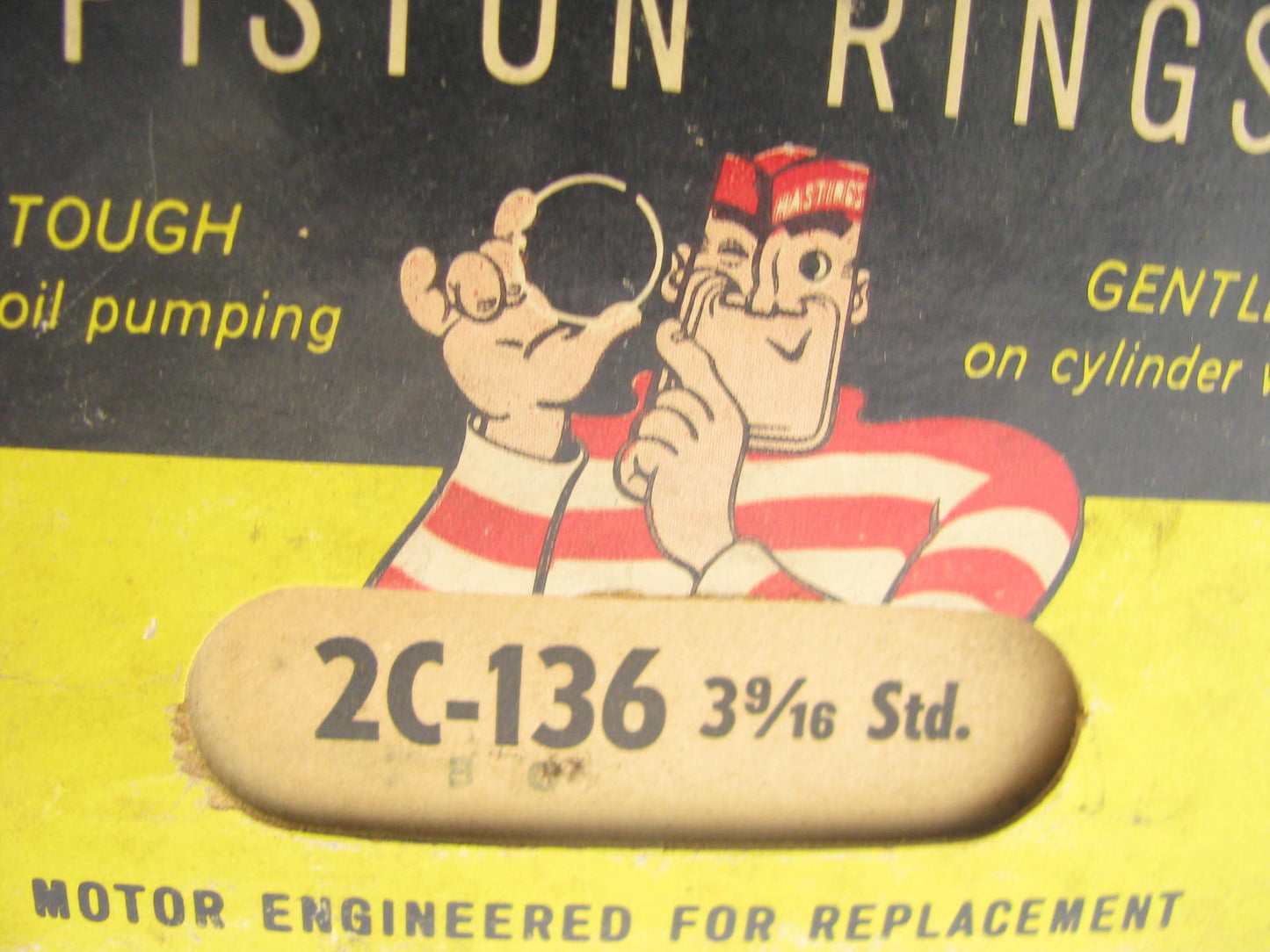 Hastings 2C-136 Engine Piston Rings - Standard Size