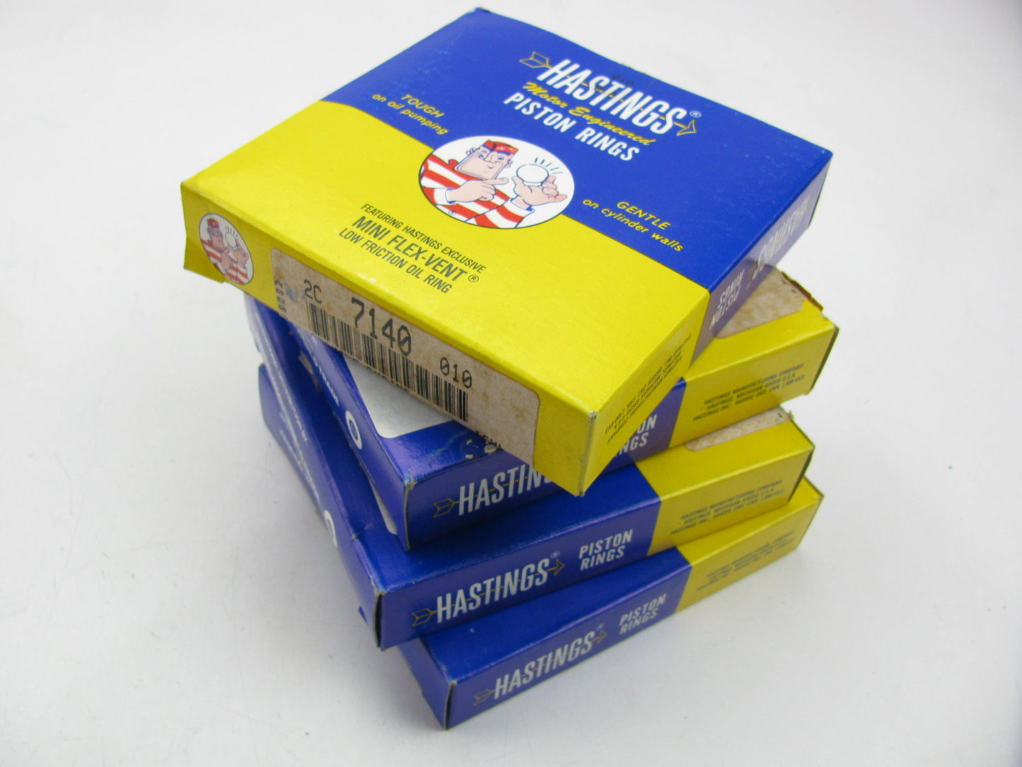 (4) Hastings 2C7140-010 Engine Piston Rings .010'' For Perkins 4A-203D