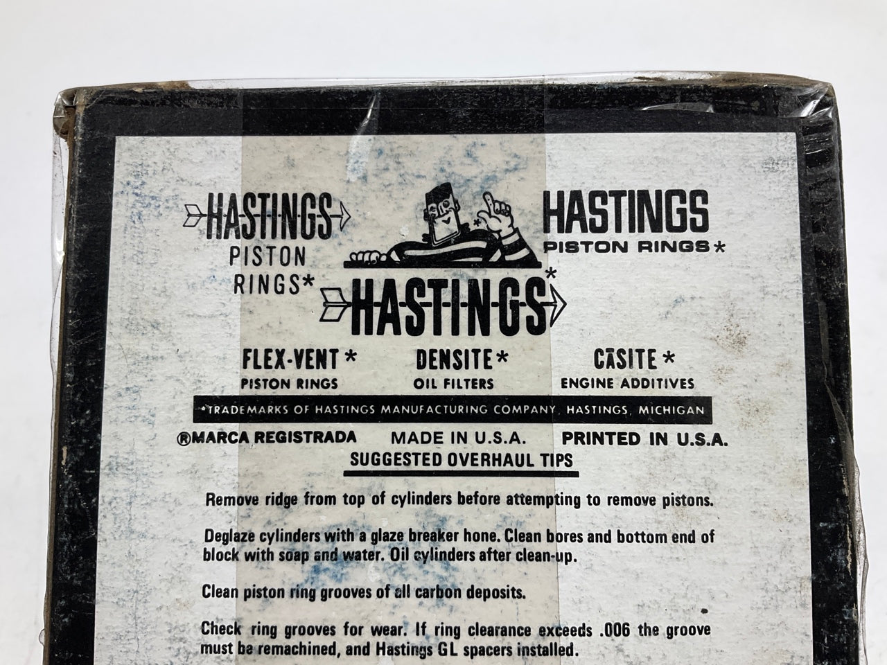 Hastings 562-040 Engine Piston Rings .040'' 1954-1955 Ford 239 W/ 3 Ring Piston