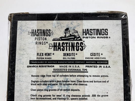 Hastings 562-040 Engine Piston Rings .040'' 1954-1955 Ford 239 W/ 3 Ring Piston