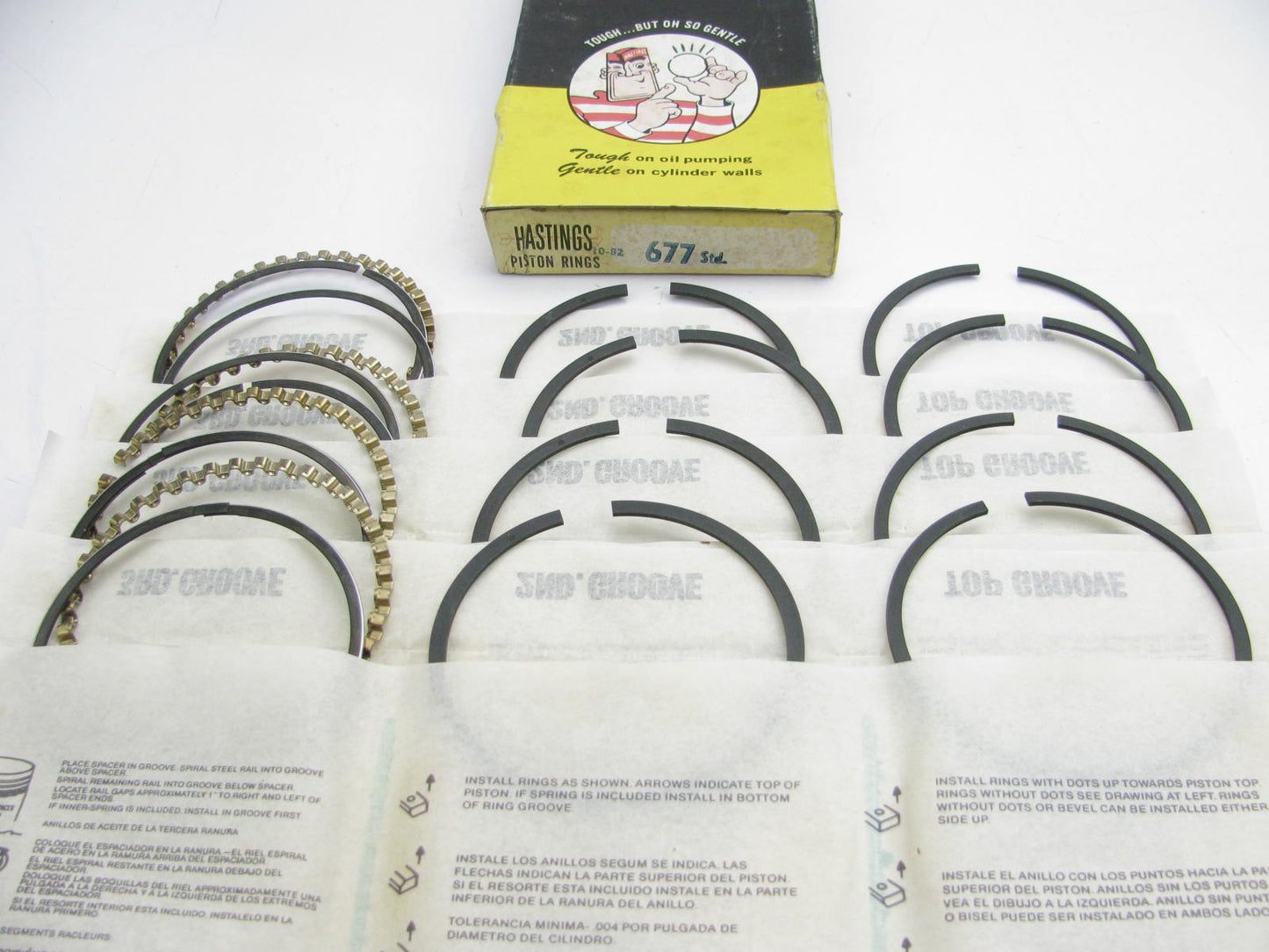 Hastings 677 Engine Piston Rings - Standard For 1971-1980 Ford Mercury 1.6L-L4