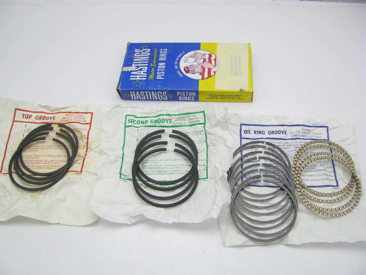 Hastings 6846 Engine Piston Ring Set STD For Toyota 70-76 1.6L RN12, 6R, 8R,8R