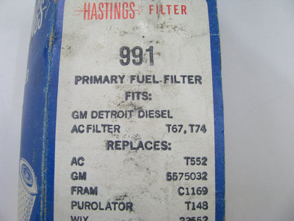 Hastings 991 Fuel Filter Replaces 33552, C1169, T552F, PF845, 86552