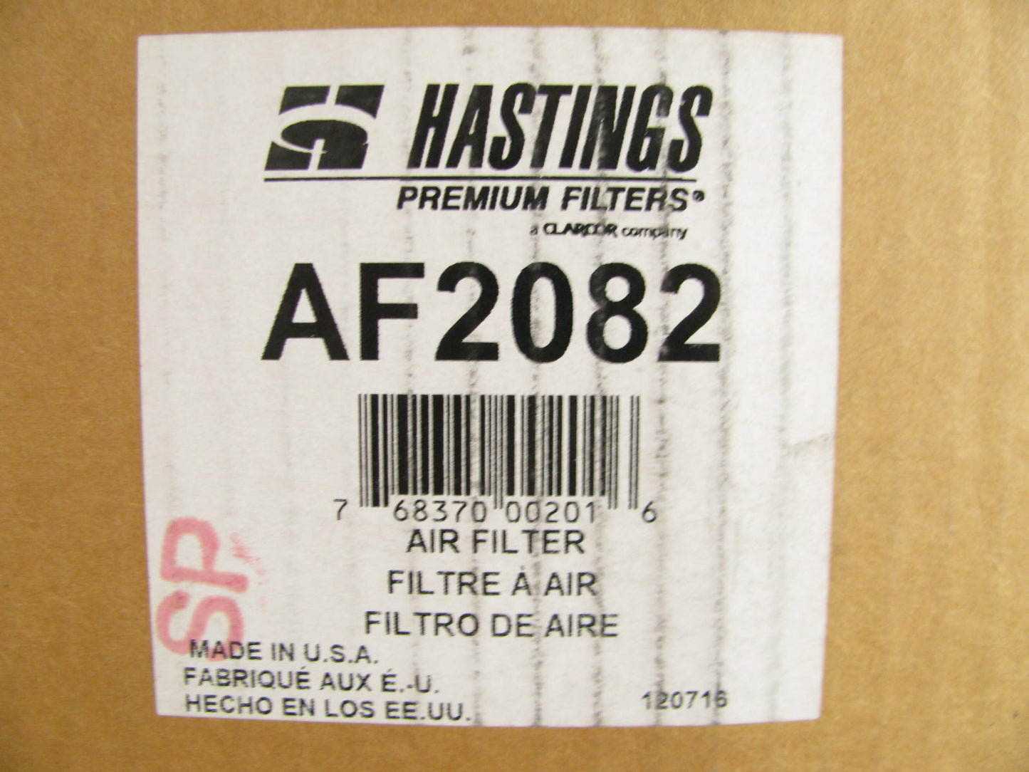 Hastings AF2082 Heavy Duty Engine Air Filter