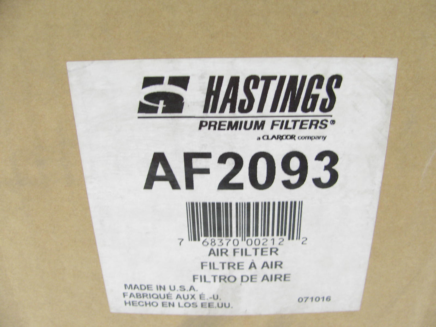 Hastings AF2093 Engine Air Filter