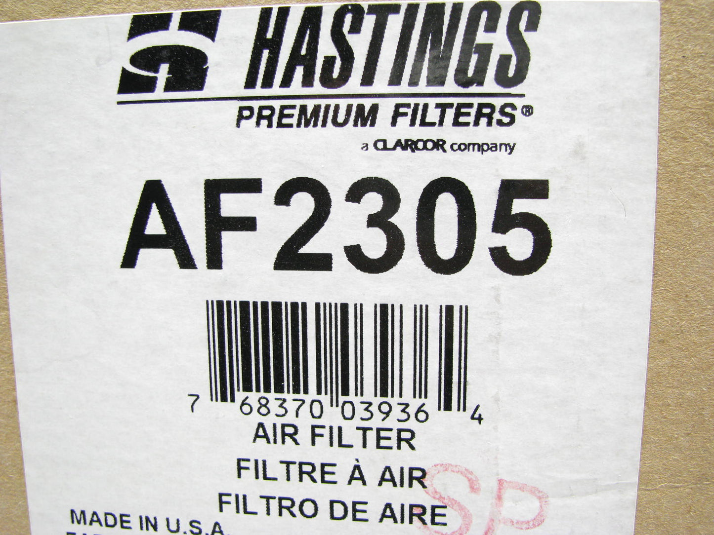 Hastings AF2305 Air Filter Replaces CA8029SY 46640 A65162 LAF5732 AF25413