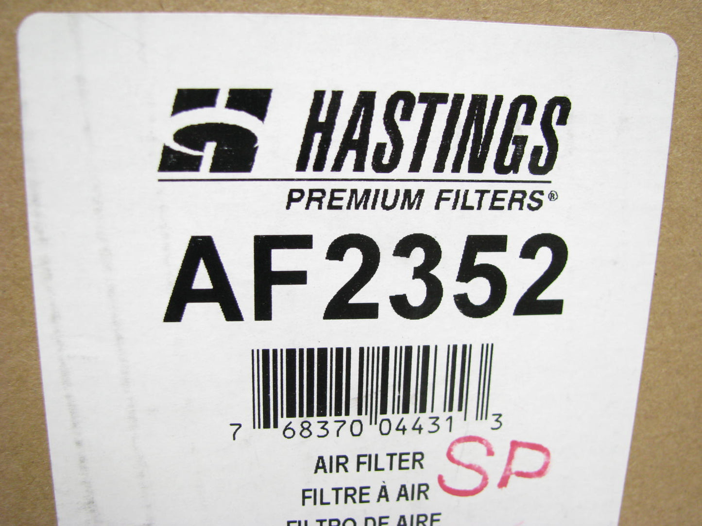Hastings AF2352 Air Filter Replaces 42806 LAF8730 AF25648 P829964 RS3940