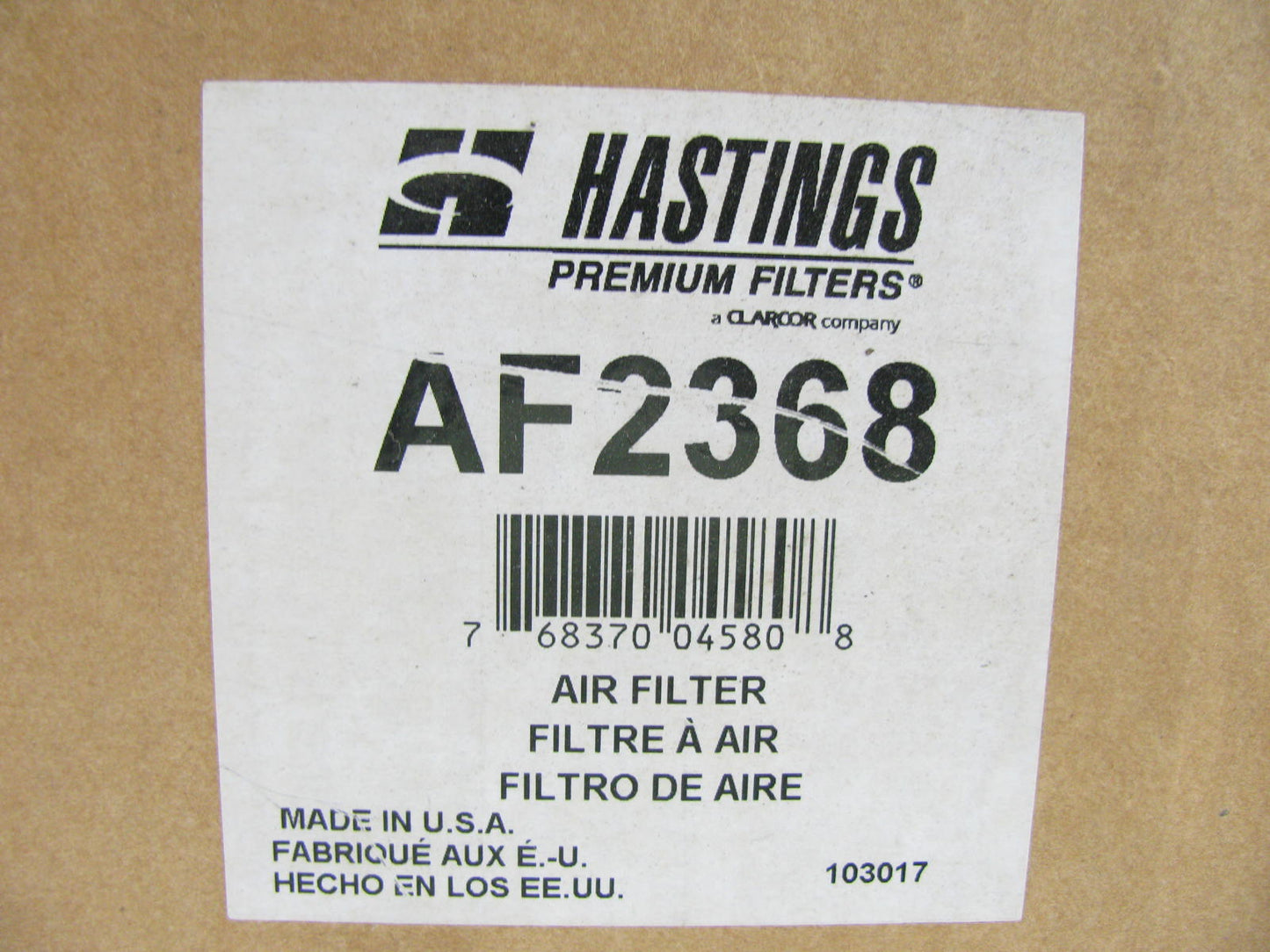 Hastings AF2368 Inner Air Filter For 1998-2005 Freightliner FL50 FL60 FL70 FL80