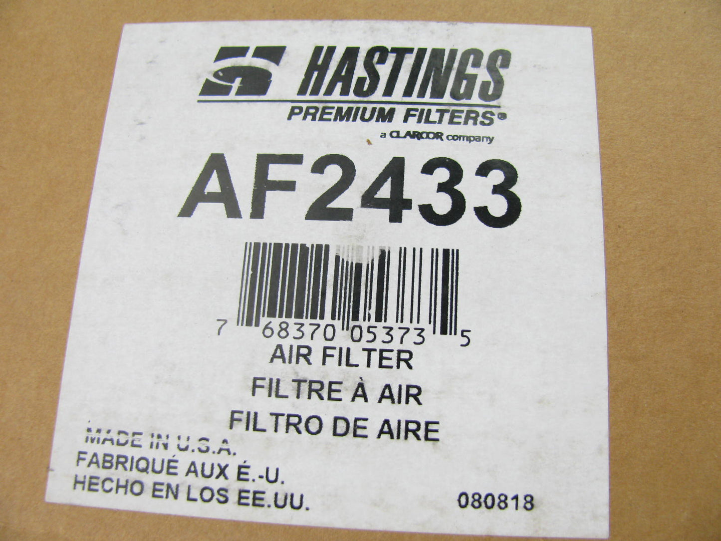 Hastings AF2433 Air Filter For Astra Dumpers, Combines, Foragers
