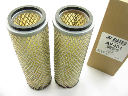 (2) Hastings AF491-2 Air Filter - HD Metal-End Air Filter - Inner