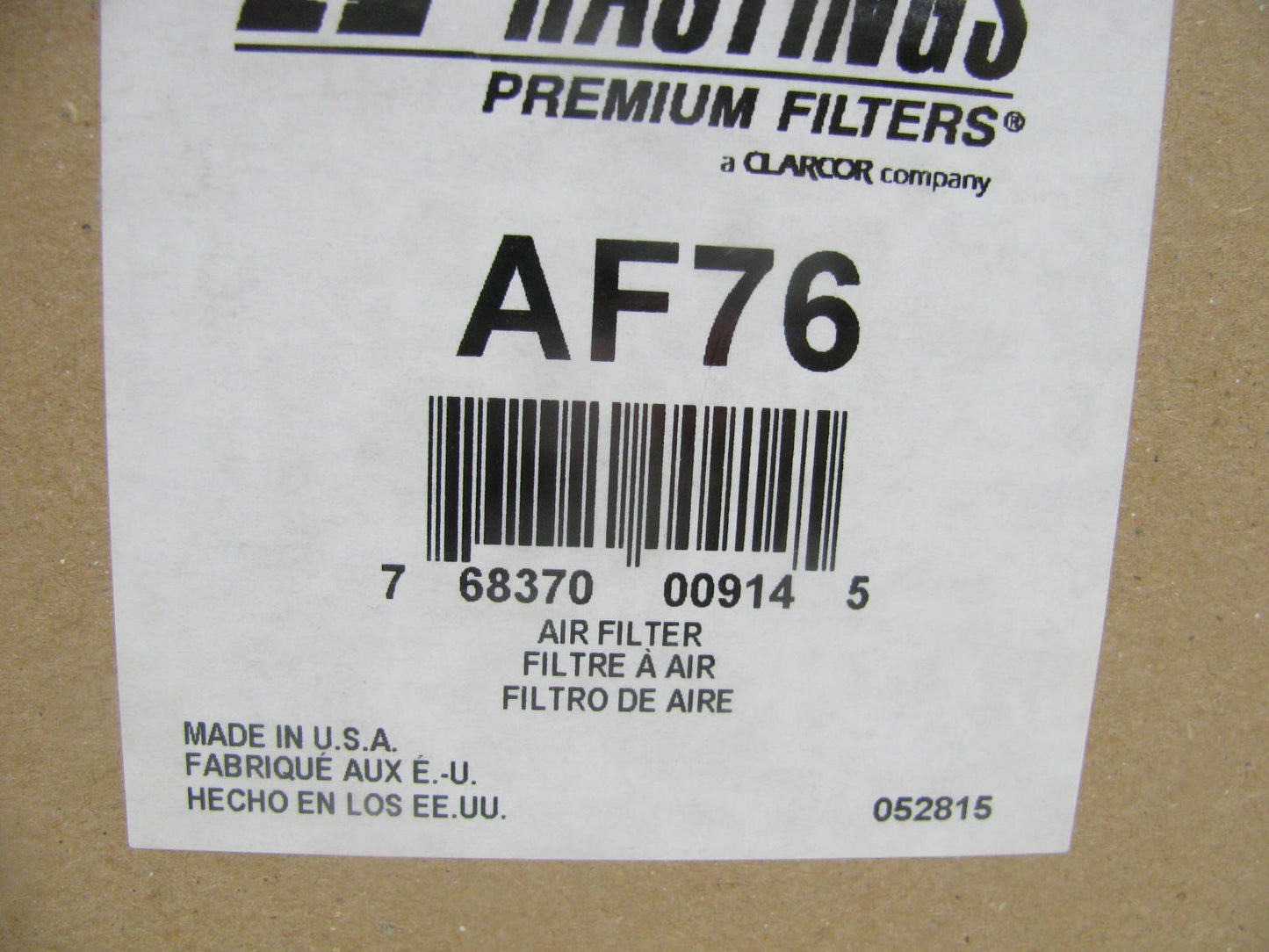 Hastings AF76 Air Filter  For 1984-2016 Kenworth C500