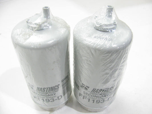 (2) Hastings FF1193-D Diesel Fuel Water Separator Filter Replaces L8557F P550667