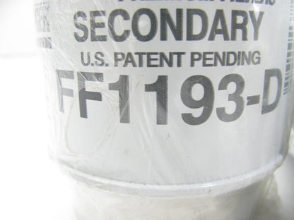 (2) Hastings FF1193-D Diesel Fuel Water Separator Filter Replaces L8557F P550667