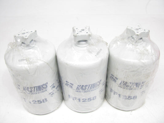 (3) Hastings FF1258 Diesel Fuel Water Separator Filter Replaces P550550 33616