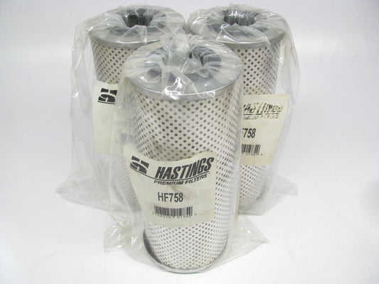 (3) Hastings HF758 Hydraulic Oil Filter Replaces 51434 LP2854 HF7339 P167425